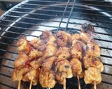 A picture of step 6 of Vegetarian satay.