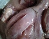 A picture of step 1 of Kashmiri chilli gandharaj lemon chicken curry.