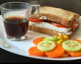 A picture of step 3 of Vegetable Mayo cheese sandwich.