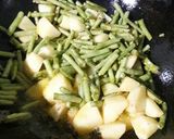 A picture of step 5 of Bihari Lunch Platter- Dal, Rice, Bodi(Long Beans) Potato Sabzi.