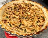 Foto del paso 5 de la receta: Quiche de pollo y verdura con base de arroz 🌾