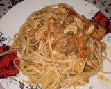 Foto del paso 6 de la receta: Pollo al wok con verduritas y spaghetti