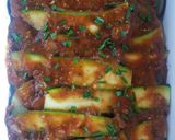 A picture of step 2 of Brinjal and babymarrow lasagne.