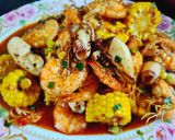 รูปขั้นตอนการทำที่ 4 ของ กุ้งหมึกถัง