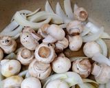A picture of step 1 of Sautèed Mushrooms & Onion. 😁.