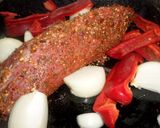 Foto del paso 1 de la receta: Peceto al horno con papas y batatas
