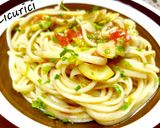 Pas rețetă Linguini cu anșoa, capere și dovlecel 3 fotografie