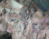 A picture of step 1 of Beef white karahi.