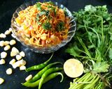 A picture of step 8 of Corn Bhel.