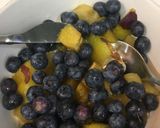 A picture of step 1 of Blueberry plum with yogurt - 2 min Breakfast.