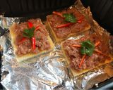 รูปขั้นตอนการทำที่ 4 ของ ขนมปังหน้าหมู ด้วยหม้อไร้น้ำมัน
