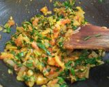 A picture of step 5 of Spring Onion Zunka with jowar bhakri.