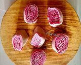 A picture of step 8 of Beet pheni.