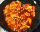 Une image de l'étape 2 de Poulet sauce barbecue et gratin de pomme de terre.
