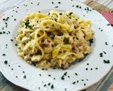 Foto del paso 9 de la receta Tagliatelle en salsa de nata con pollo y bacon