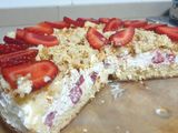 Tarta de queso con fresas