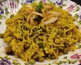 A picture of step 13 of Maharashtrian Style Fresh Green Pigeon Peas Pulav (तुरीचा भात).