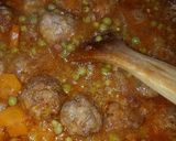 A picture of step 17 of Meatballs with Peas and Carrots in a Pressure Cooker.