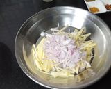 A picture of step 1 of Aloo Ke pakoray.