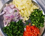 A picture of step 1 of Savoury Daliya halwa.