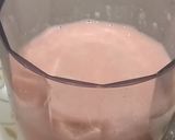 A picture of step 7 of Sago milk with Rooh afza syrup.