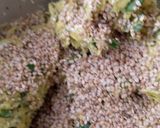 A picture of step 2 of Healthy Zucchini fritters.