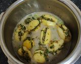 A picture of step 8 of Seasons Freshest Flavours ln A Bowl ----- Methi Muthiya, Ratalu, Tuver Dana, Bateti Nu Shaak.