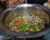 A picture of step 1 of Green Tea Turmeric kadha.