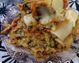 A picture of step 5 of Paccheri Pasta with Spinach and Cheese.
