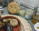 Foto del paso 1 de la receta: Hummus con berenjenas y ajos asados