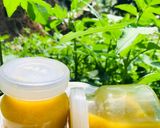 Hình bước làm 1 của món Sữa yến mạch- xoài