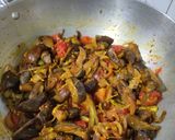 A picture of step 7 of Baingan Masala🍆.