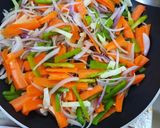 A picture of step 1 of Veg shawarma famous in middle east country.
