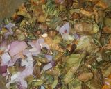 A picture of step 3 of Karele gosht.