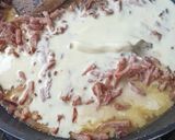 Une image de l'étape 3 de Gratin de pâtes façon carbonara.
