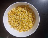 A picture of step 1 of Corn Puri Chat.