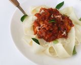 A picture of step 7 of Tagliatelle pasta.