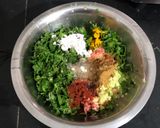 A picture of step 1 of Methi palak muthiya dhokla.