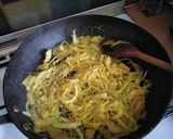 A picture of step 7 of Vickys Gammon & Pineapple with Stir Fry Noodles GF DF EF SF NF.