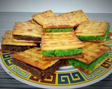 Foto langkah ke 5 dari resep Kue Gabin Fla Coklat Dan Pandan.