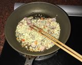 Hình bước làm 2 của món Thịt heo bằm cháy mỡ tỏi