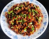 A picture of step 9 of Road side Kalan with cabbage.