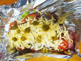 Pescado empapelado con ostiones