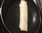 A picture of step 9 of Rolled vegetable omelette and potato fries.
