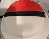 A picture of step 9 of Pokemon themed Victoria sponge cake.