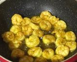 A picture of step 3 of Dal Chingri/Red Lentils with Shrimps.