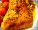 Foto del paso 8 de la receta: Pollo Asado con Patatas Finas Especiadas en Salsa de Mantequilla, Limón y Vino con Cherrys