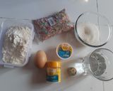 Foto langkah ke 1 dari resep Bolu Kukus Mekar Meses Rainbow No Mixer 1 Telur.