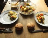 Foto del paso 19 de la receta: 4 en 1. Pan, ensalada, ruleros rellenos y berenjena a la mía