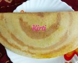 A picture of step 7 of Paneer Corn Dosa with podi, Sambhar and Coconut chutney.
